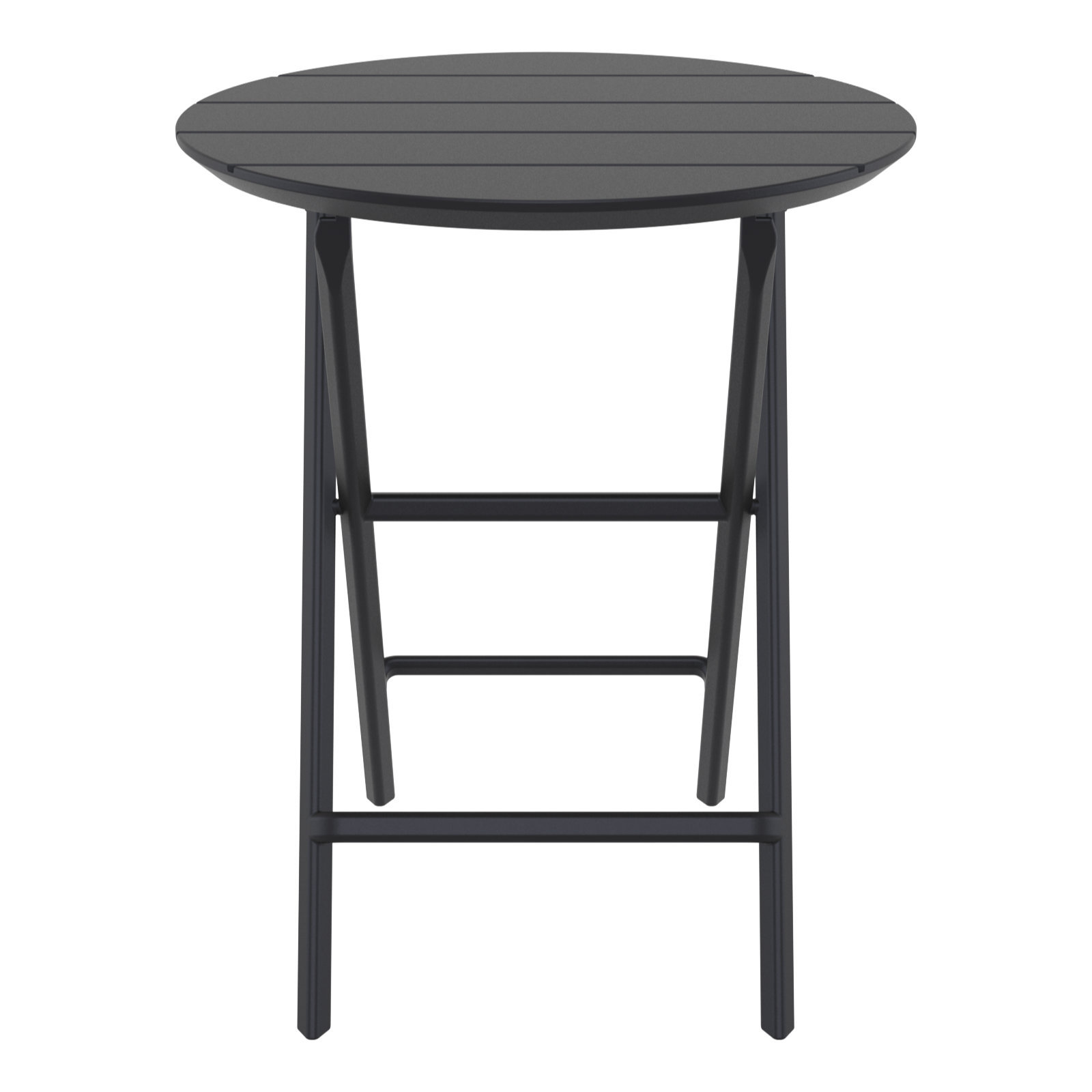 Helen Round Folding Bistro Table, Black