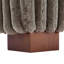 Chaise longue surdimensionnée en flanelle de fourrure de lapin brun clair avec accoudoirs et coussins Bentura-594240059