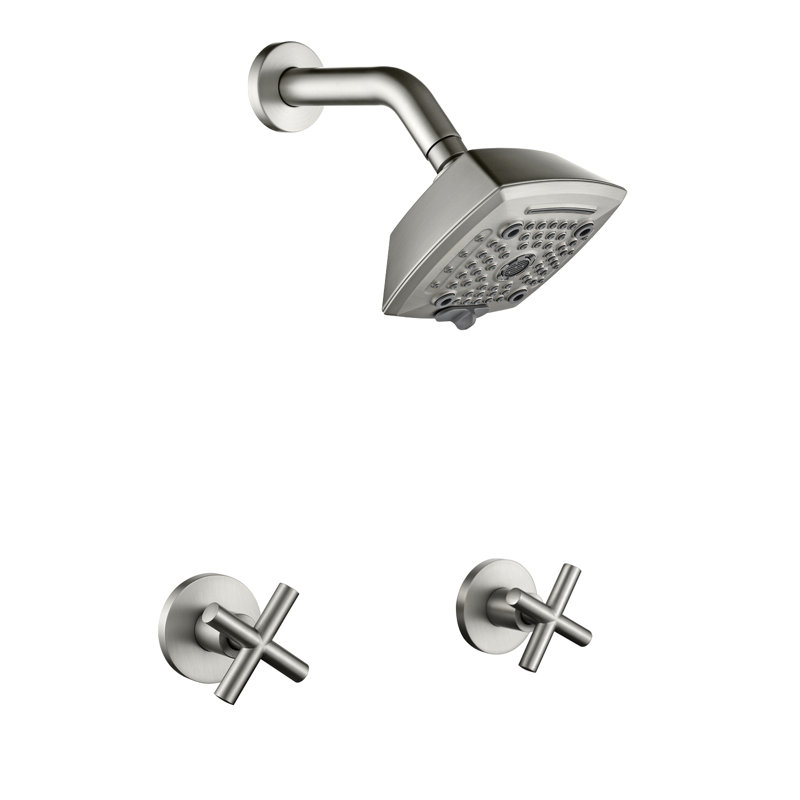 2 Handle Shower Faucet Set 6-spray Shower Head And Handle Set Shower Trim Kit With Rough-in Valve Bathroom Shower Faucet Valve Trim Kit