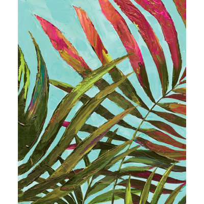 Palms Green and Pink - Painting Print