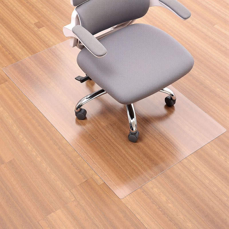 Tapis de chaise de bureau transparent pour plancher dur, L 48 po x P 36 po