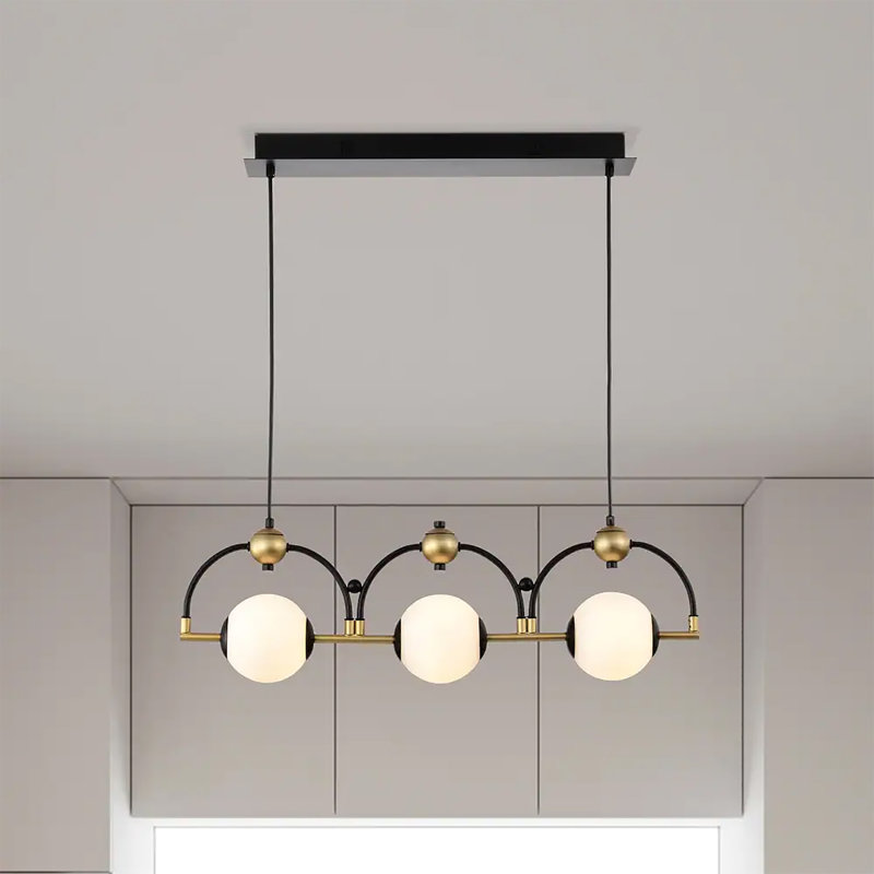 Lustre linéaire moderne à 3 lumières Gundel