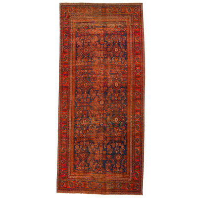One-of-a-Kind 6'2″ X 13′11″ 1990s Wool Area Rug in