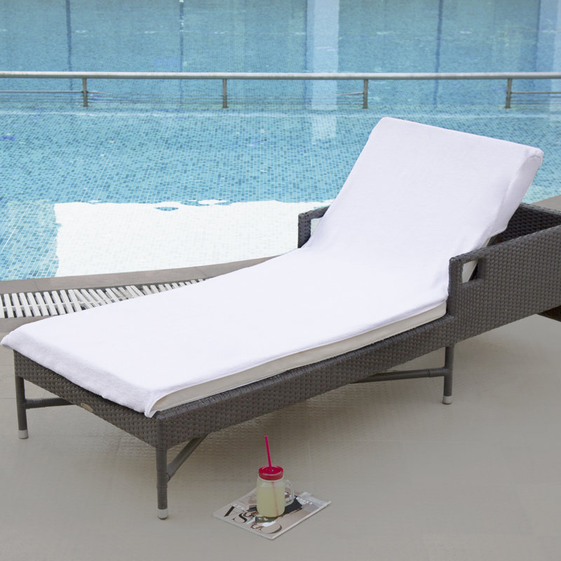 Housse pour chaise longue 100% coton peigné, Sans monogramme