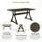 7-piece Dining Table Set With Upholstered Seats-1325035335
