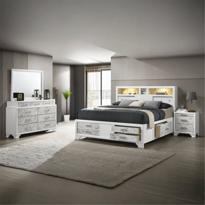 Ensemble de chambre avec grand lit 4 pièces Soul Modern
