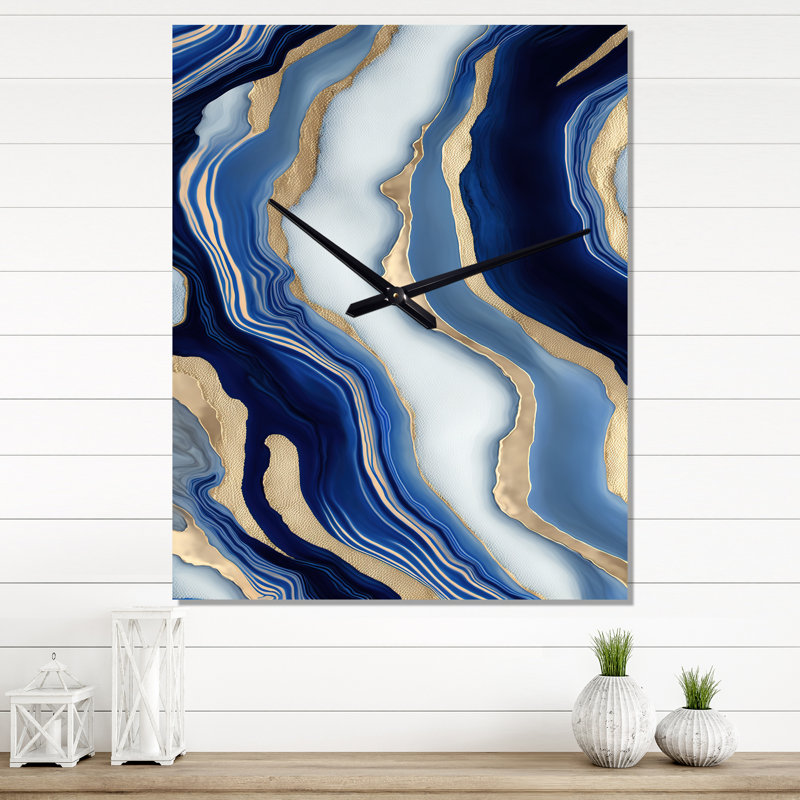 Inori - Horloge murale moderne abstraite, H 40 po x l 30 po x P 1 po