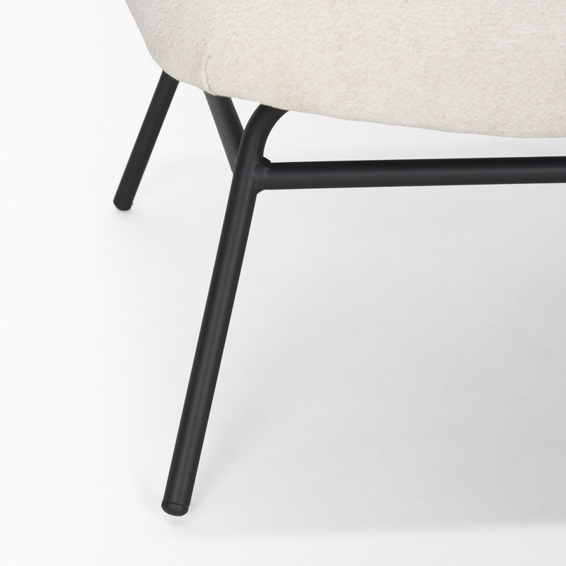 Fauteuil d'appoint Katzue, Polyester crème
