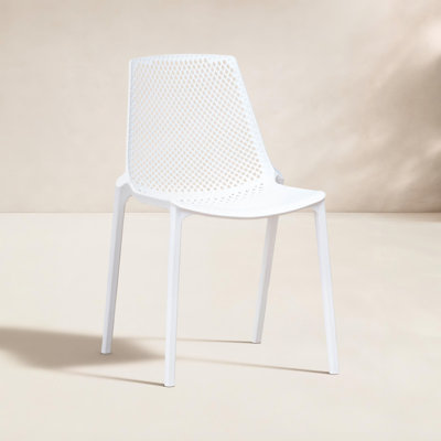 Rafael All-Weather Outdoor Stacking Dining Side Chair