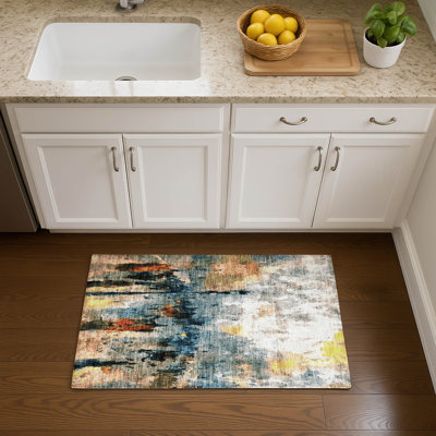 Tapis abstrait lavable à la machine de qualité supérieure Mayfield