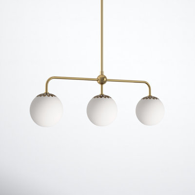Deniaud 3 Light Glass Pendant