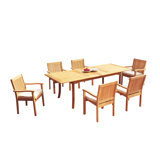 Leveb Outdoor 9 - Piece Teak Dining Set