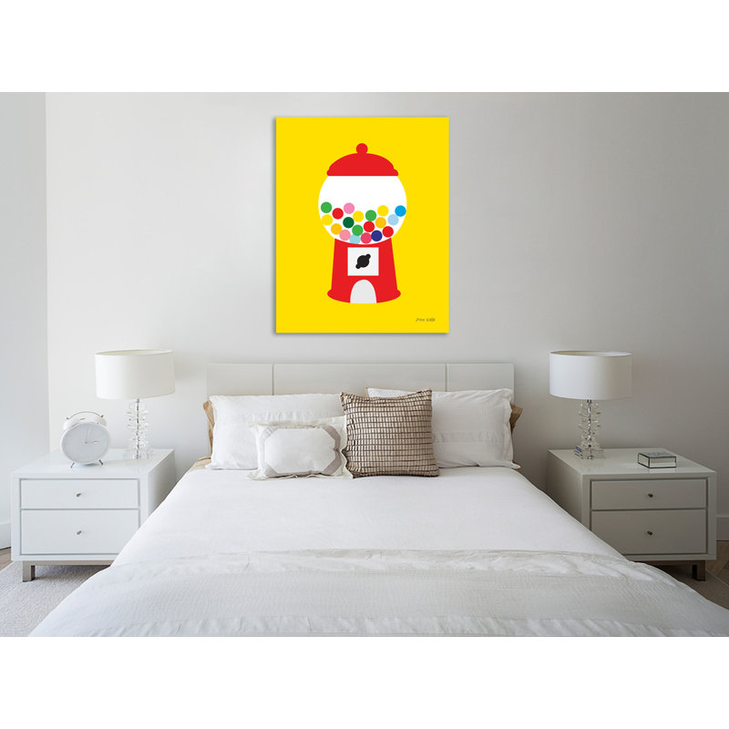 "Gumball Machine", toile tendue par Ann Kelle, H 15 po x l 12 po x P 1,5 po