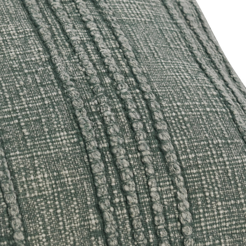 Kara Striped Cotton Reversible Throw Pillow, Green Striped
