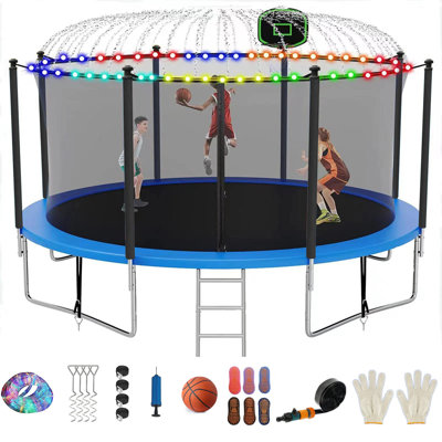 Trampoline Series 12' Round Backyard Trampoline with Safety Enclosure