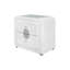 Table de chevet Shelyn White Teddy Sherpa & Chrome (Comprend seulement la table de chevet)