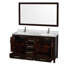 Sheffield 60" Double Bathroom Vanity Set with Mirror-119823638