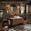Wall Mounted Single Double Single Vanity Bathroom Vanity With Engineered Marble Top-1139581491