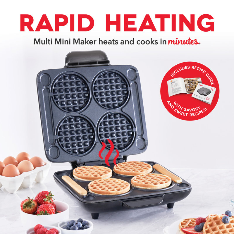 Dash Multi Mini Waffle Maker, Brown