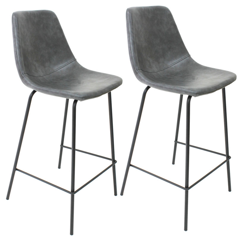 Tabouret de comptoir 25,5 po Nunley, Gris
