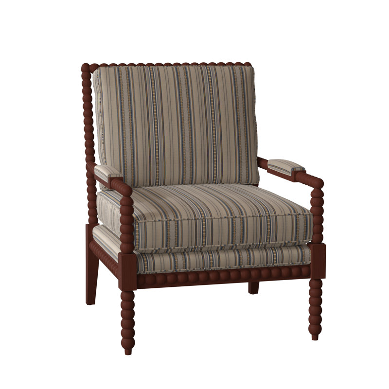 Keaton 31" Wide Armchair, Forzando 23 Brown Stripe, Cashmere