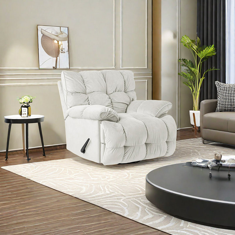 Fauteuil inclinable rembourré Ephi, Beige