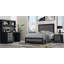 Lit double Soluto gris et noir-114796523