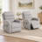 30" W Upholstered Power Recliner with Massage and Heating Side Pockets -Light Gray-1828289419