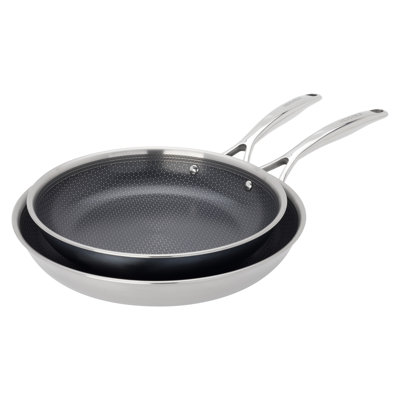 Henckels Paradigm Ceramic 2-Pc Stainless Steel Dual Performance Fry Pan Set
