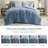Miro Blue Soft Washed Color Block 3-Piece Full/Queen Comforter Set-99274766-99274768