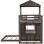 Twin over Full Campsite Loft in Rustic Dark Grey-1276186304