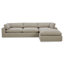 Canapé modulaire à méridienne rembourré 2 pièces Asher-1825326413-1783366089
