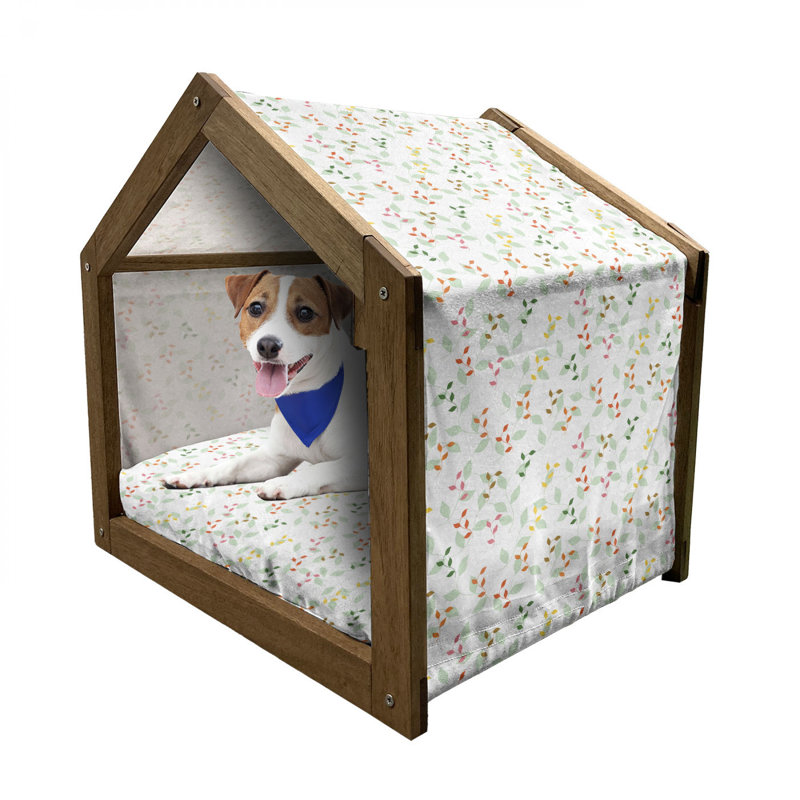 Niche pour chien en bois vert menthe, H 22,44 po x l 23,62 po x P 17,72 po