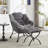 Modern Soft And Comfortable Accent Chair With Ottoman, Armrests And Side Pocket For Small Spaces-529341760