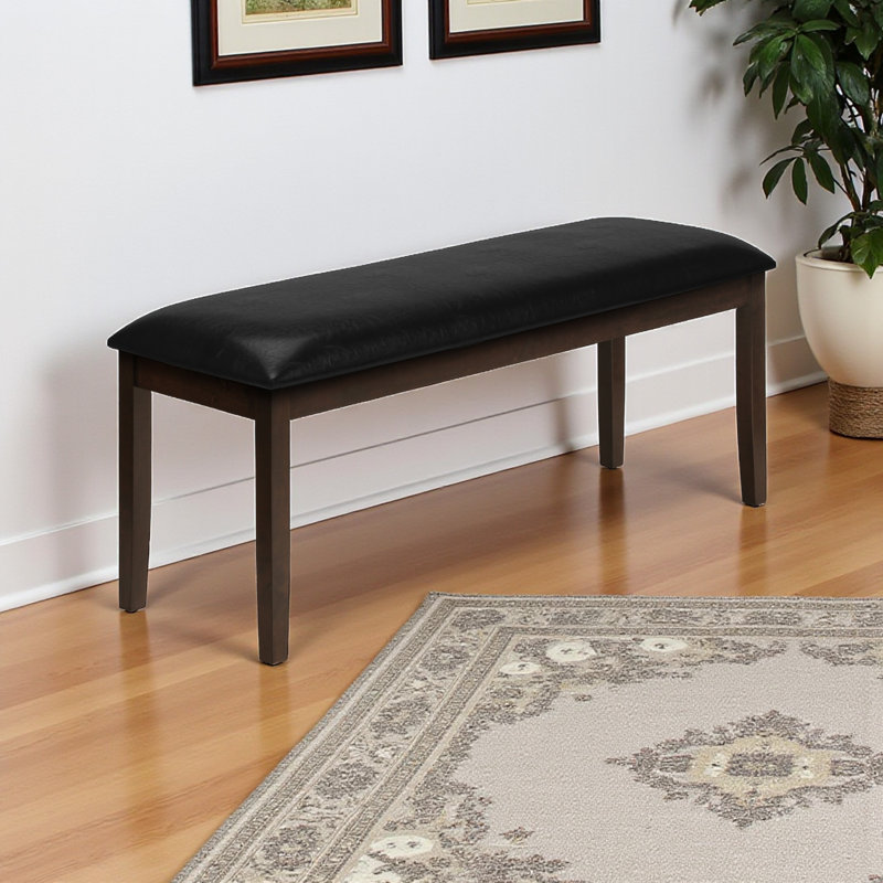 Banc rembourré en similicuir Maiden H 20,07 po x l 47,21 po x P 15,87 po