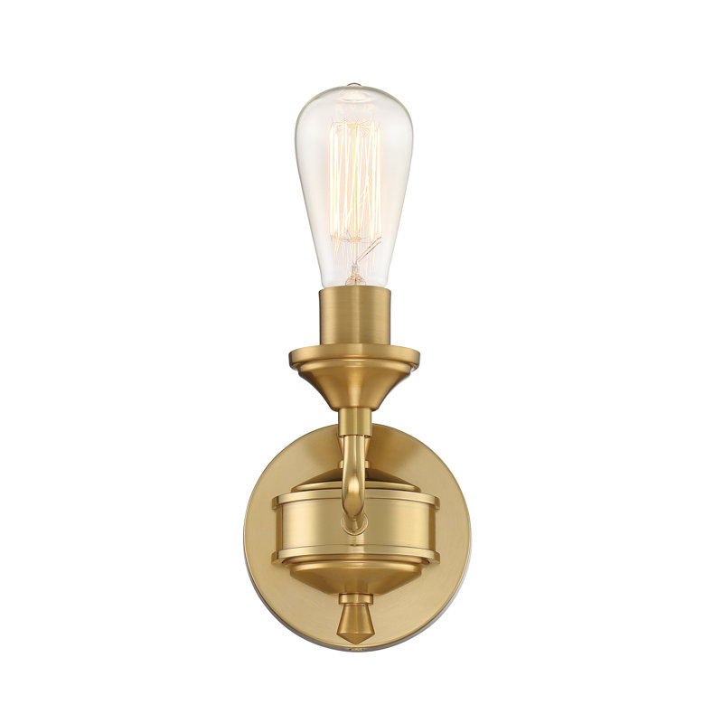 Upney Armed Sconce, Satin Brass