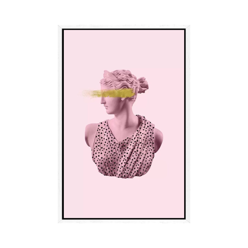 Goddess In Spots - Print on Canvas, 66.04cm H x 45.72cm W x 3.81cm D, White Framed