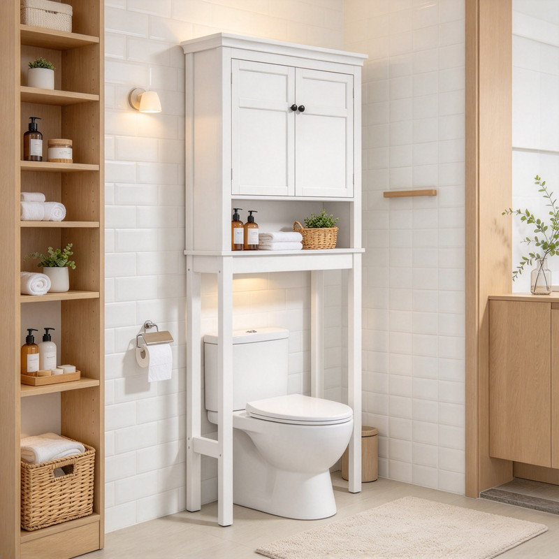 Freestanding Over the Toilet Storage
