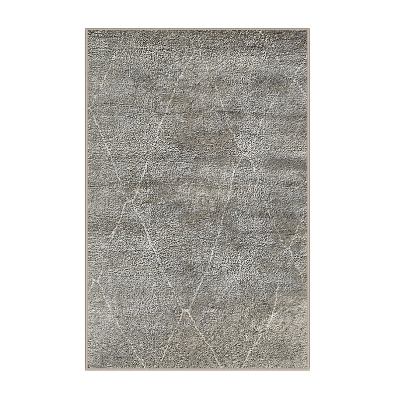 Tapis gris à motif géométrique Lowther, Rectangle 3 pi x 5 pi