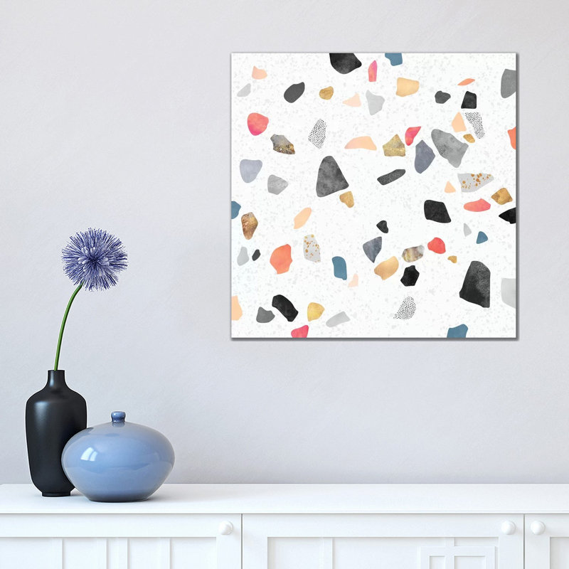 « Terrazzo Treasure » par Elisabeth Fredriksson-impression d’art graphique, Toile tendue, Pas de tapis