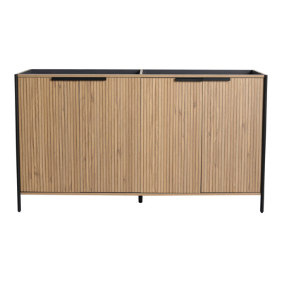 Cedric 60" Freestanding Bathroom Vanity Base with 4 Doors, No Sink Included