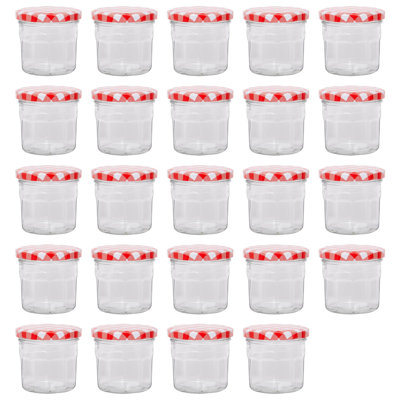 Argon Tableware Glass Jam Jars with Lids