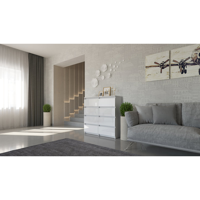Kleon 106cm W 8 - Drawer Chest of Drawers