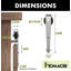 Mini ensemble de quincaillerie pour porte de grange coulissante standard à porte simple non-bypass-54371212