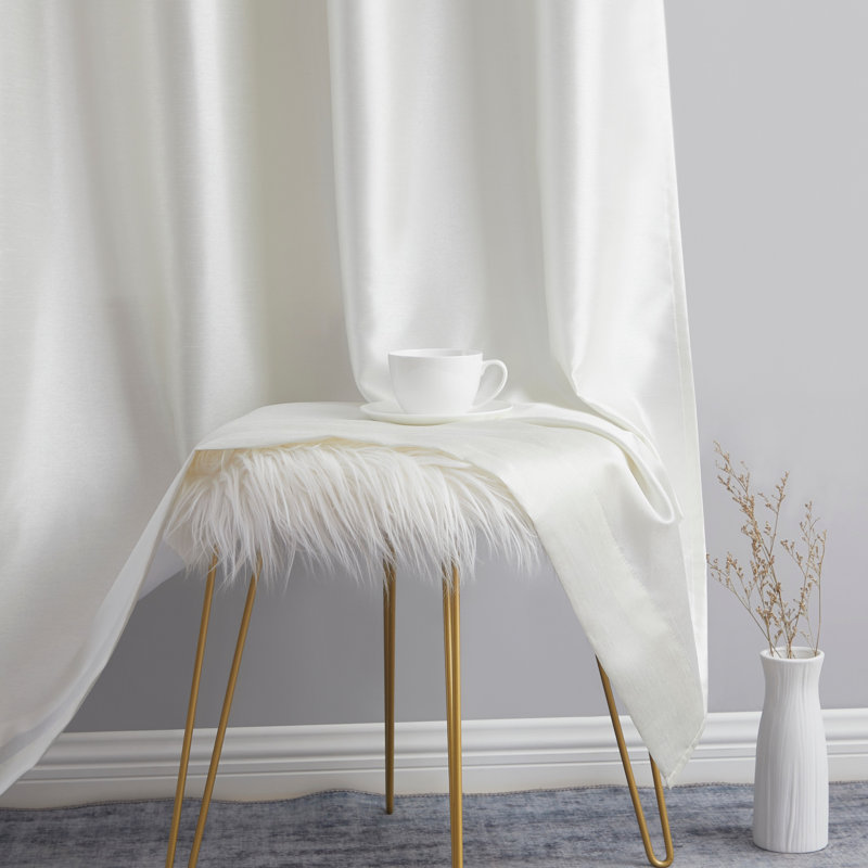 Eisenhart Semi Sheer Curtain Pair, Ivory, 54" W x 96" L