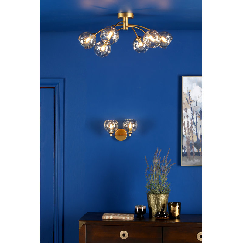 Flush Mount, 21.5" H x 57" W x 57" D, 6