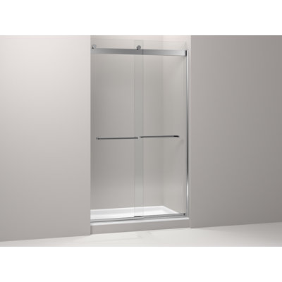 Levity 47.63'' x 82'' Double Sliding Shower Door with CleanCoat® Technology