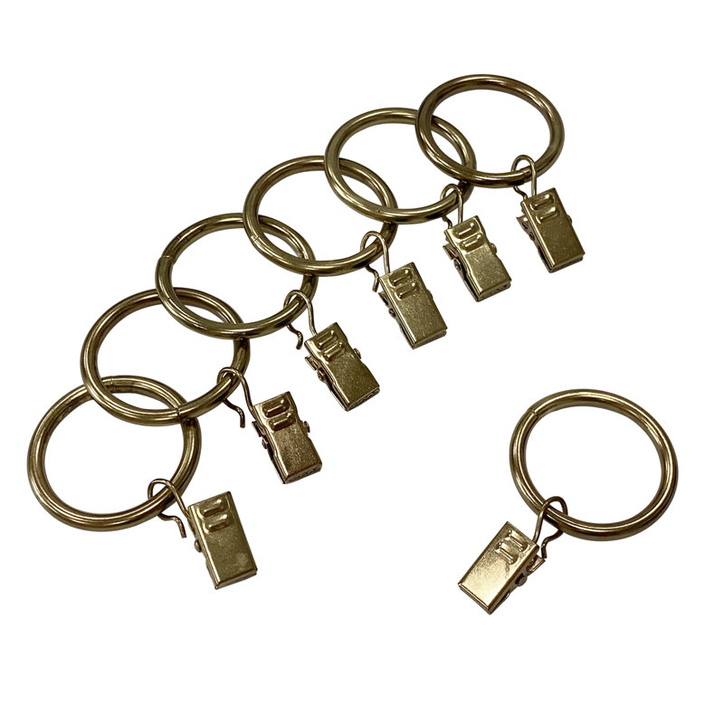 Anneaux de rideau Fraida, Blanc, 2,6 po x 1,6 po x 0,4 po