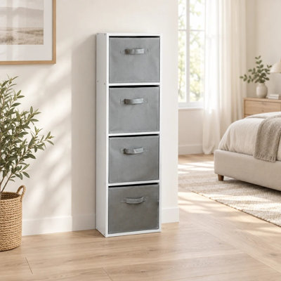 Northville Vertical Bookcase with baskets