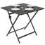 Square Metal Folding Outdoor Dining Table With Umbrella Hole , 70cm cm W 70cm cm D